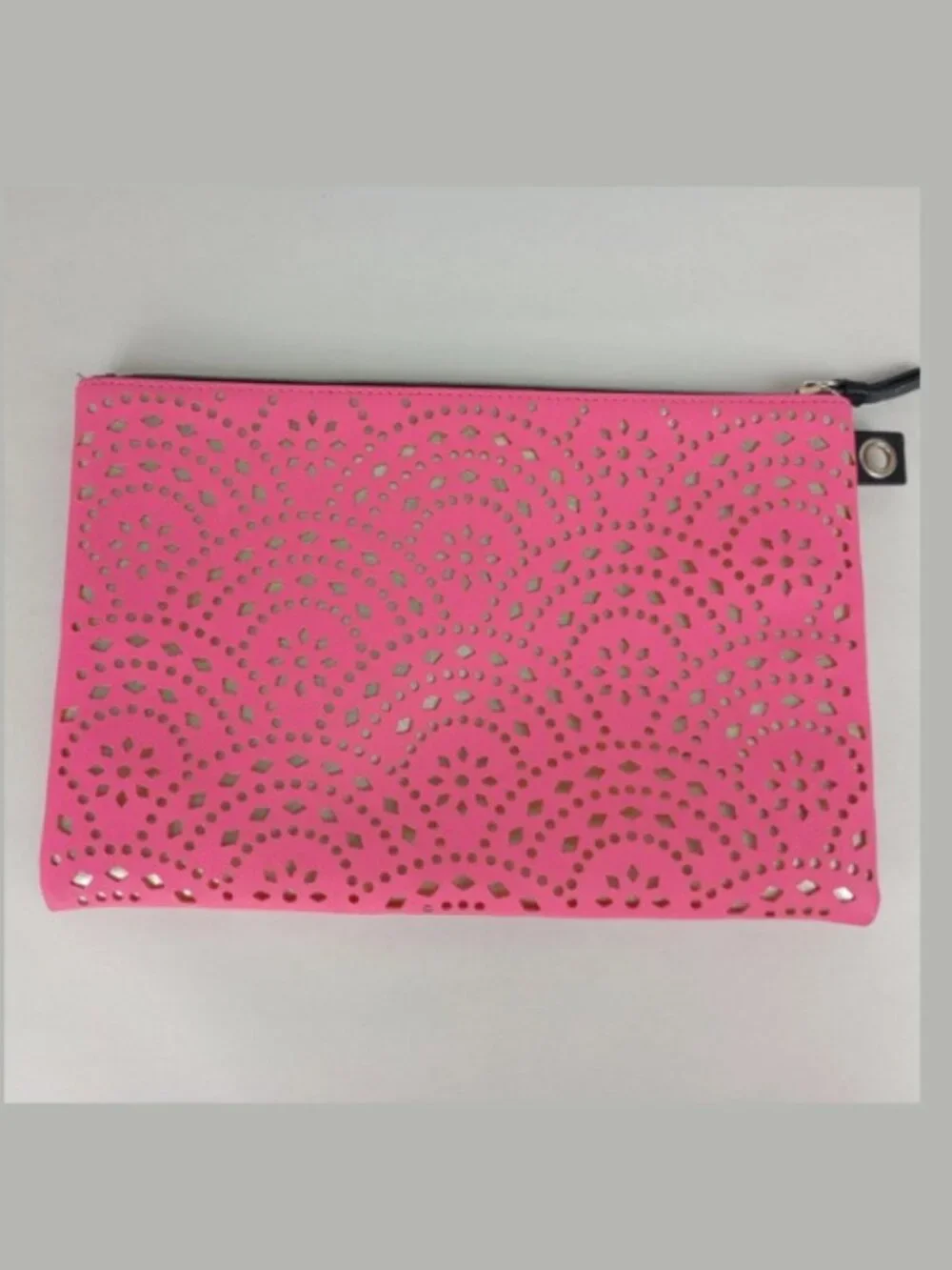 NWOT Victoria's Secret Hot Pink Gold Make Up‎ Bag Clutch Purse